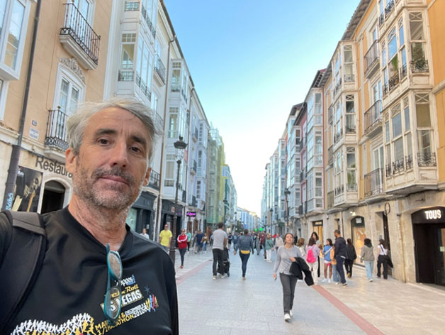 Typical street in Burgos.  Notice no cars.