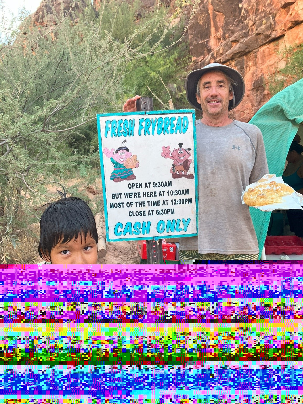 This is the fry-bread stand just above Havasupai Falls