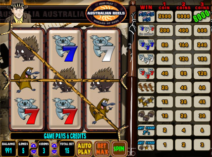 Slot Machine: Australian Reels(Five-Line)