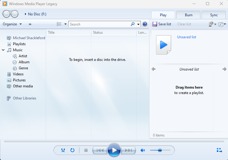 Windows Media Player Legacy